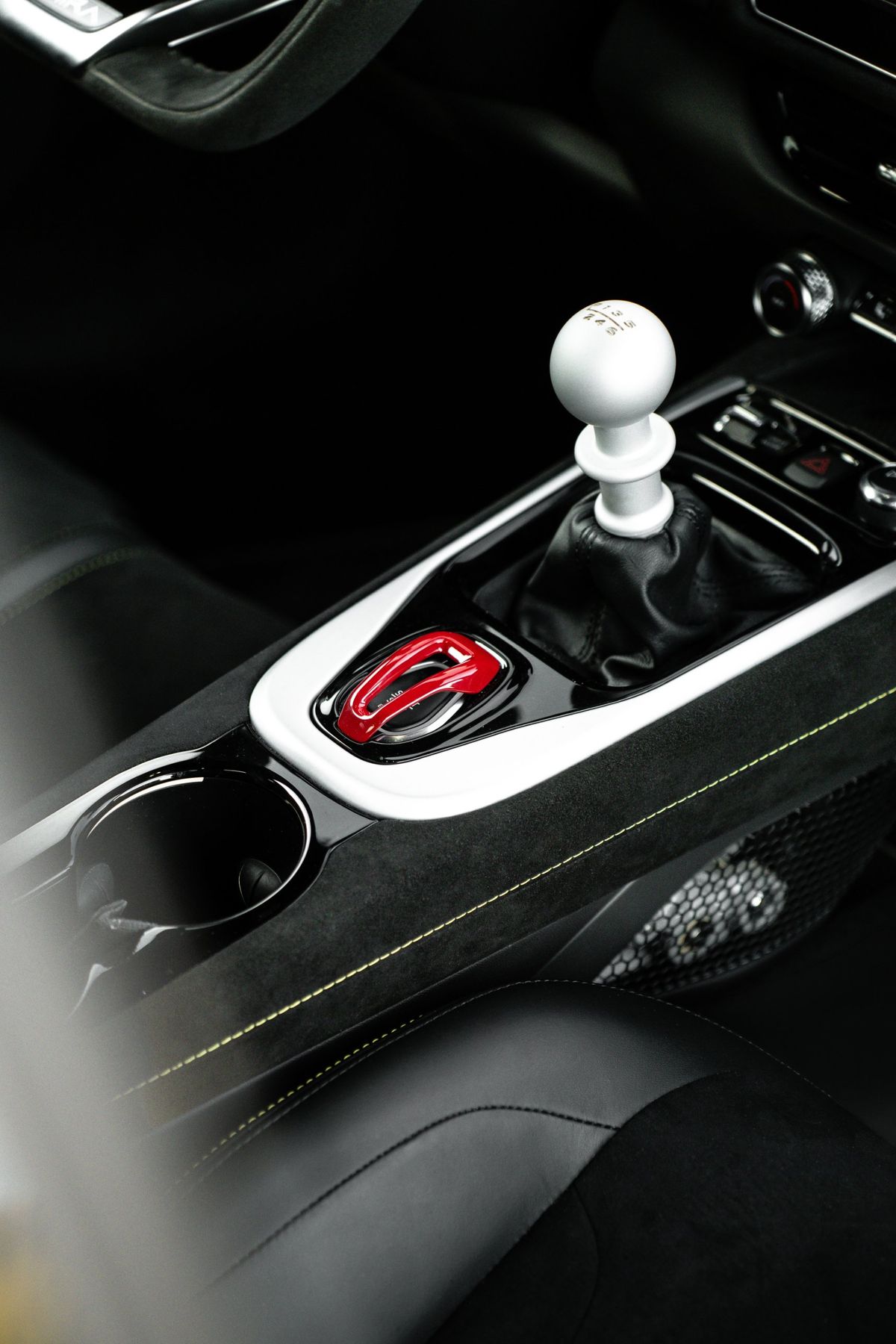 Gear knob of the Lotus Emira's 6-speed manual